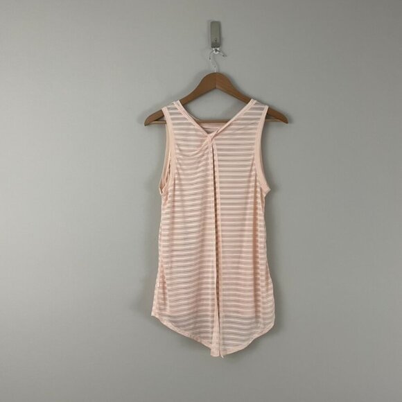 Lululemon Meet Halfway Tank Striped Butter Pink Size 6 - Picture 2 of 6